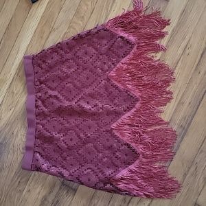 Wrangler Western Rust Fringe Skirt